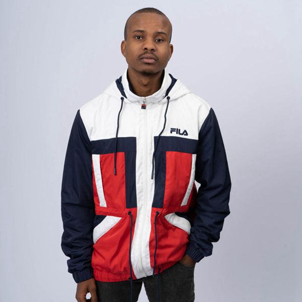 Fila Diego Utility Men's Jackets - White/Red/Navy,NZ 31-56743